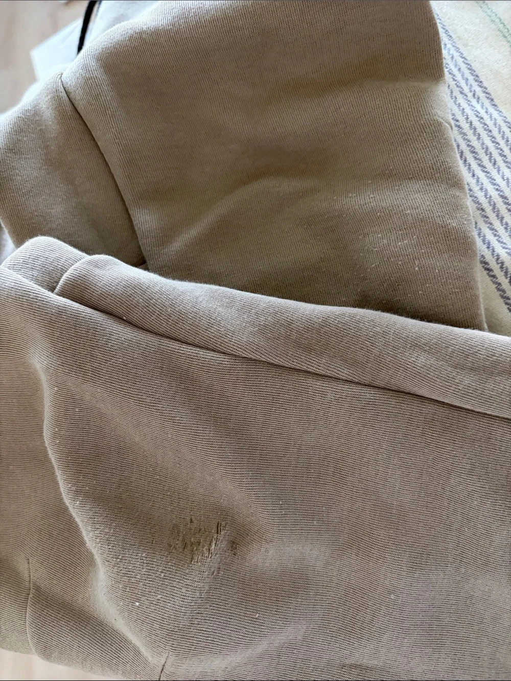 Nike Beige Pants with Light Blue Jeans and Brown Joggers